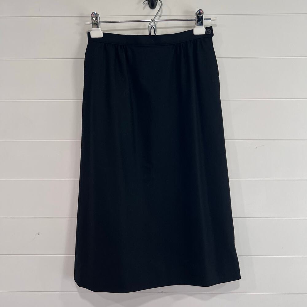Pendleton Vintage Women’s Virgin Wool Black Pencil Skirt Size 8 Lined